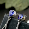 hollow out blue diamond vogue jewelry big top earrings